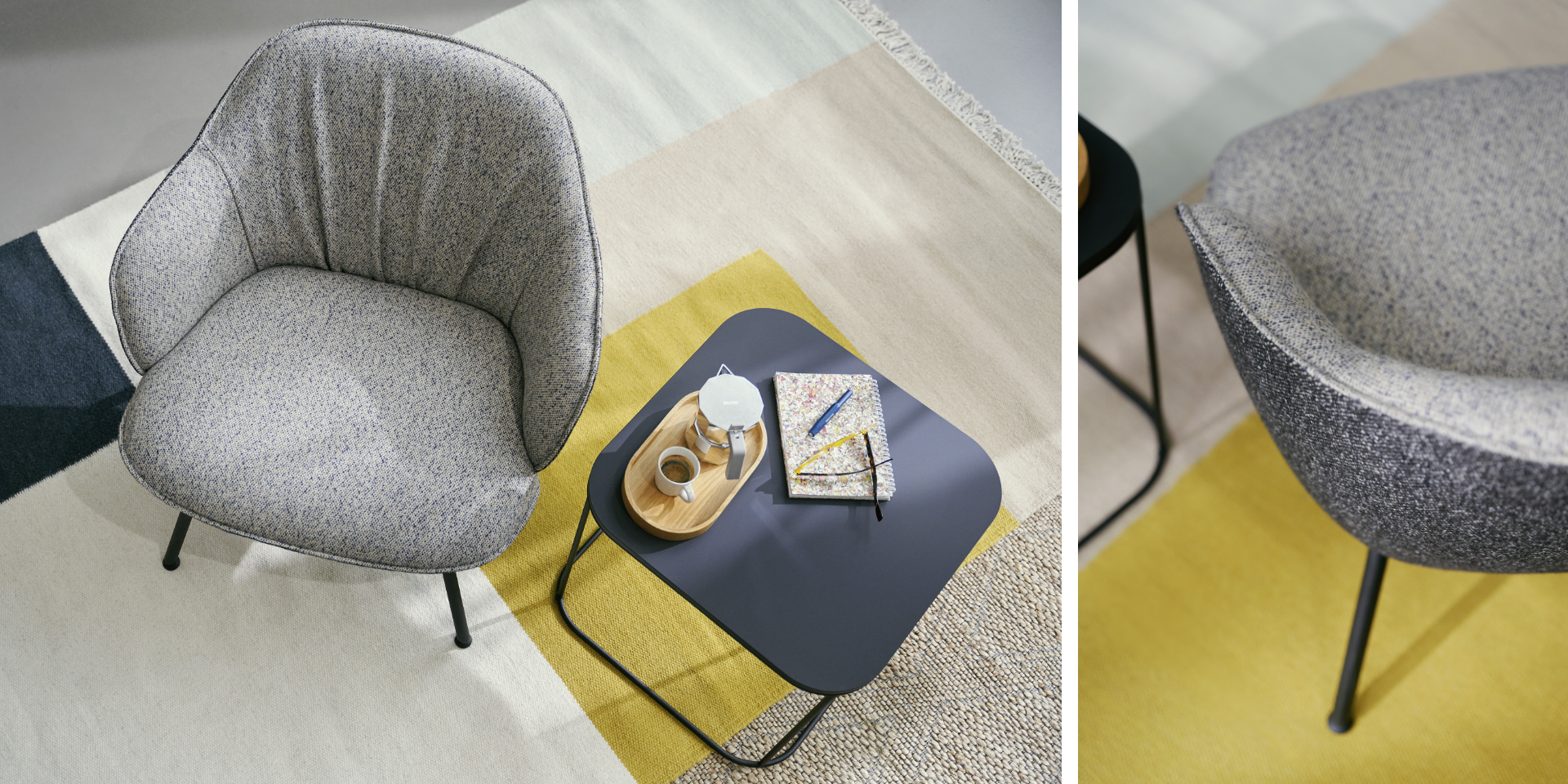 Fully upholstered chair family se:café soft chair with Vanir