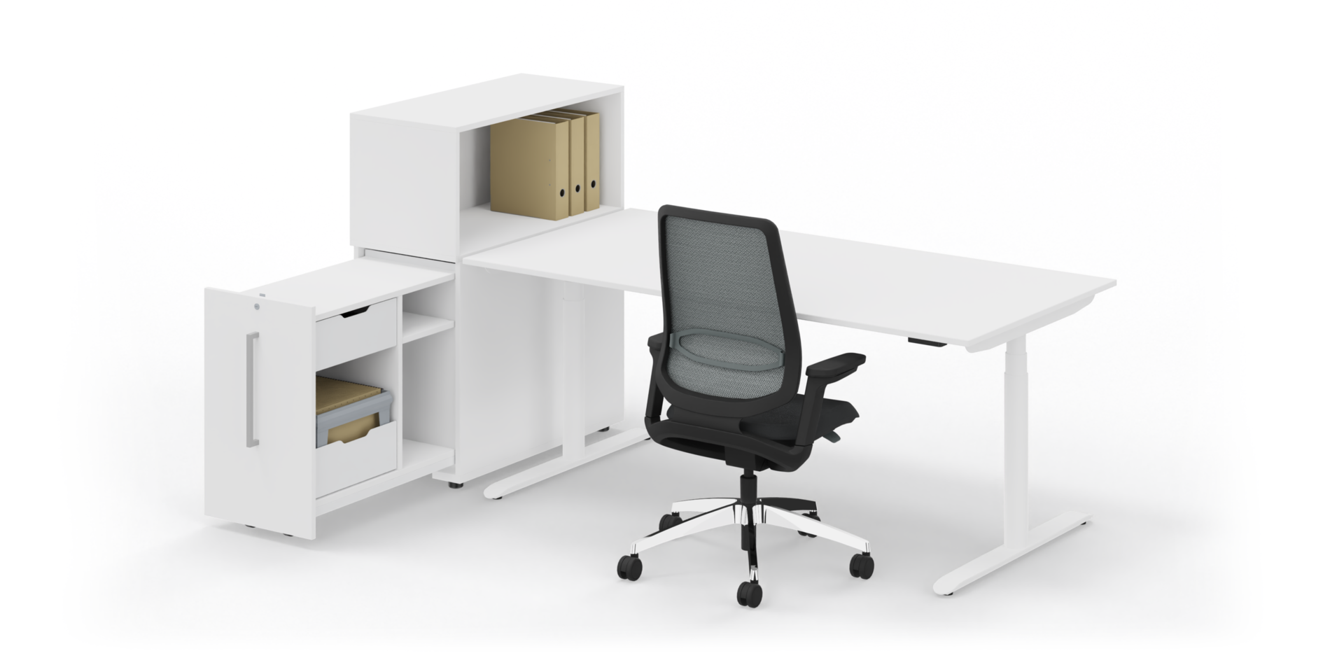 Storage space at an individual workstation