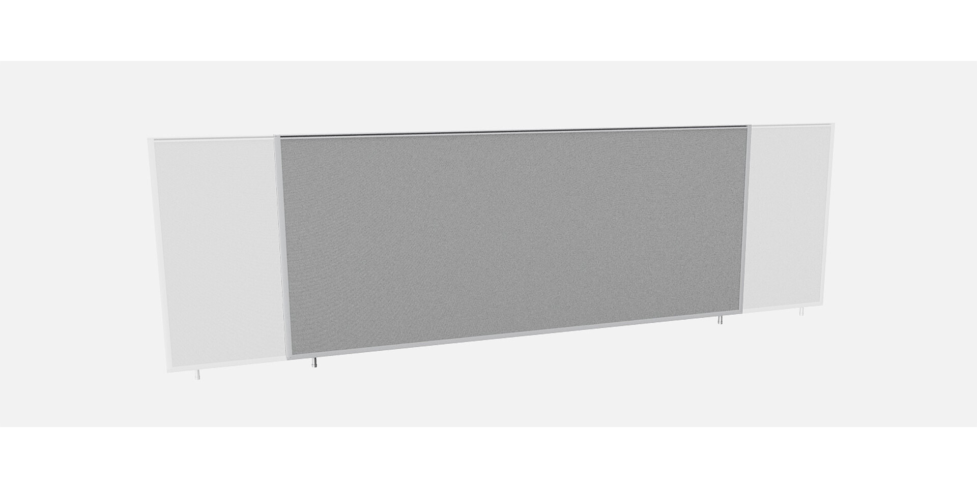 Privacy screen between temptation team work desks – width