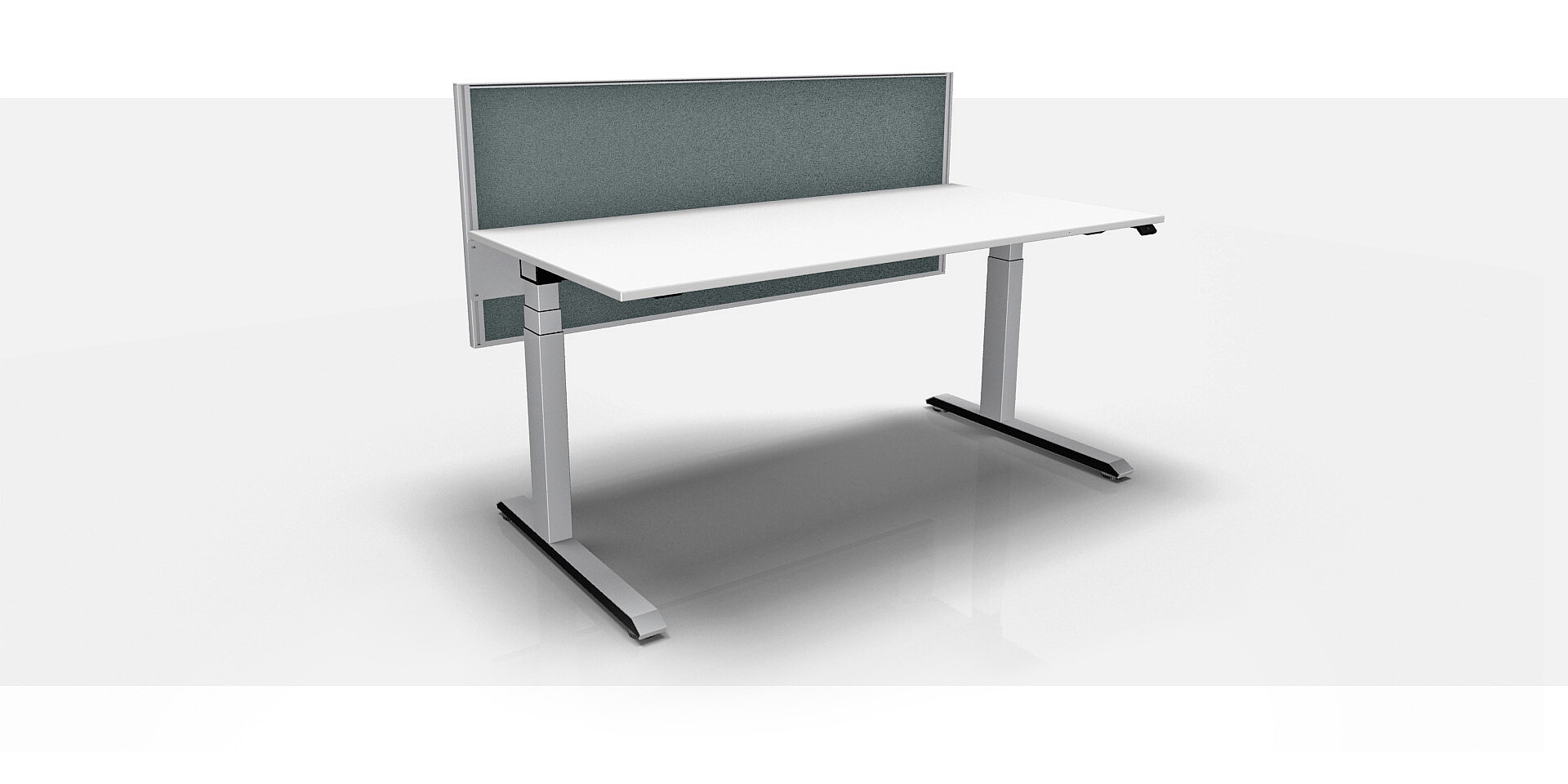 Screen element behind the desk