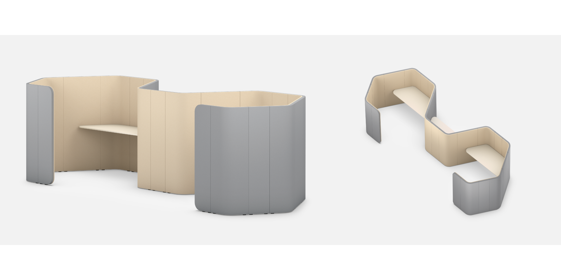 Triple retreat space (honeycomb)