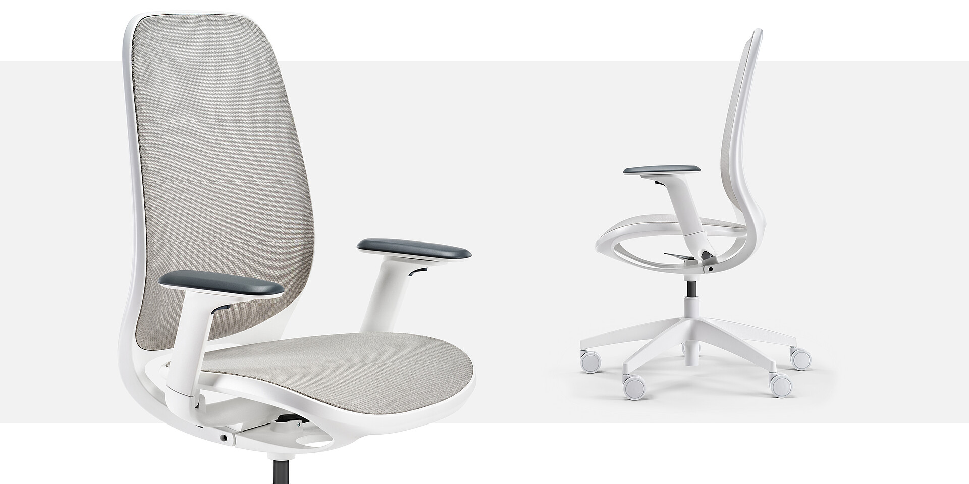 Model in clear white