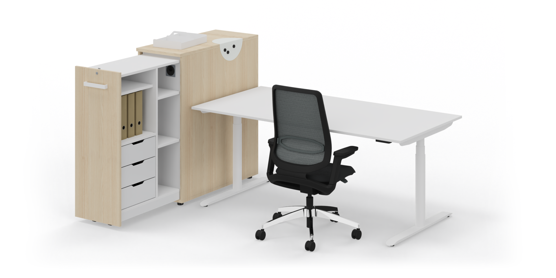 Storage space at an individual workstation