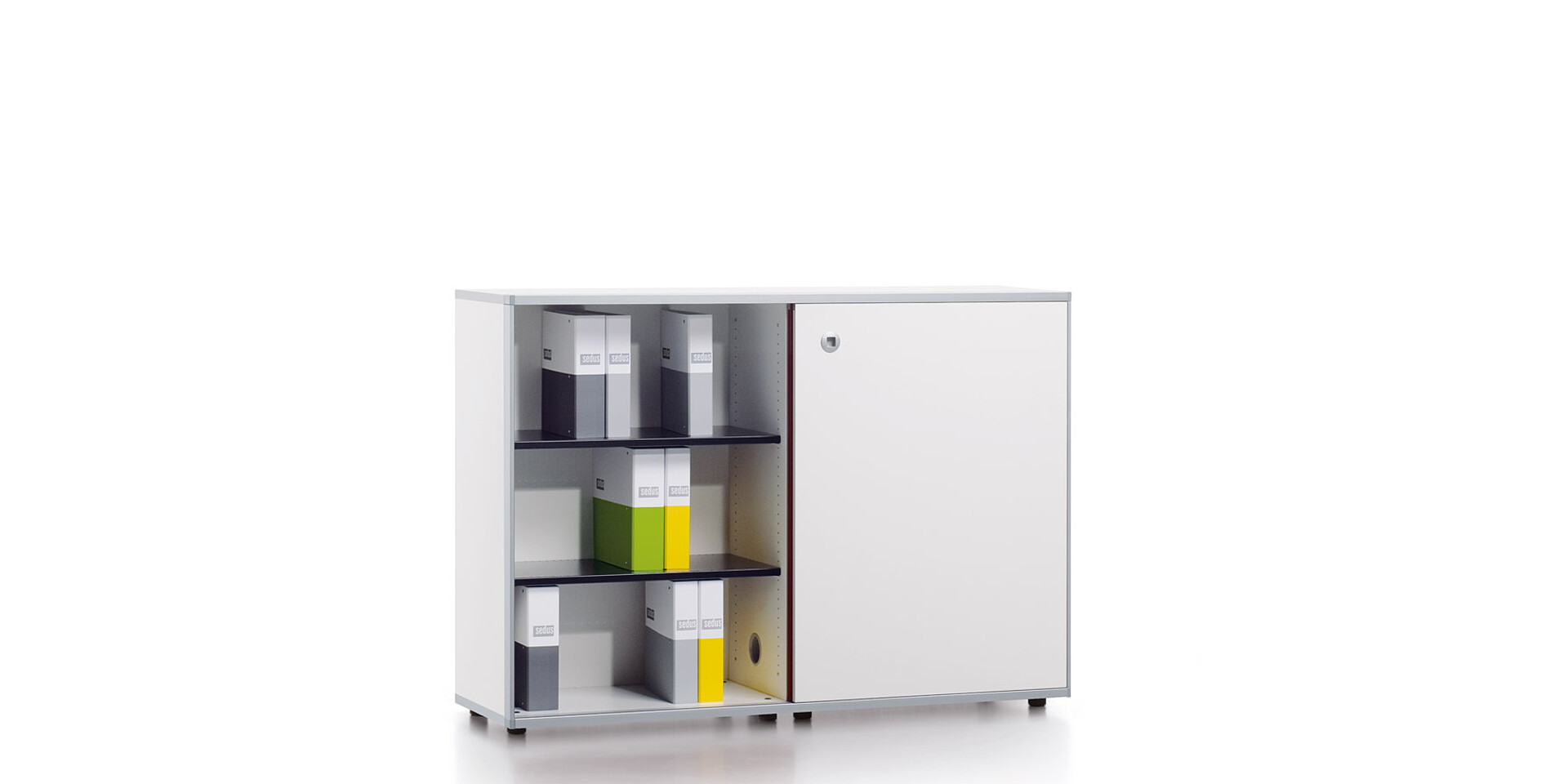 Storage unit with plinth as sideboard.