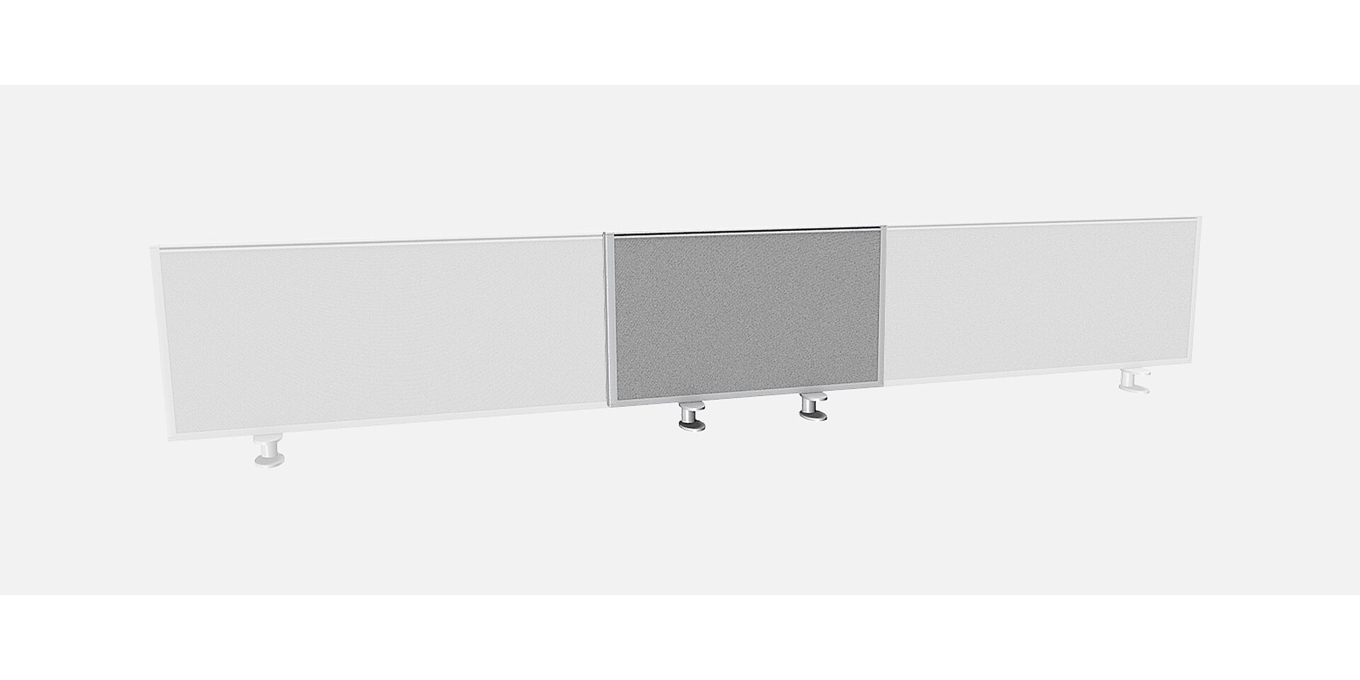 Screen element on the desk – width