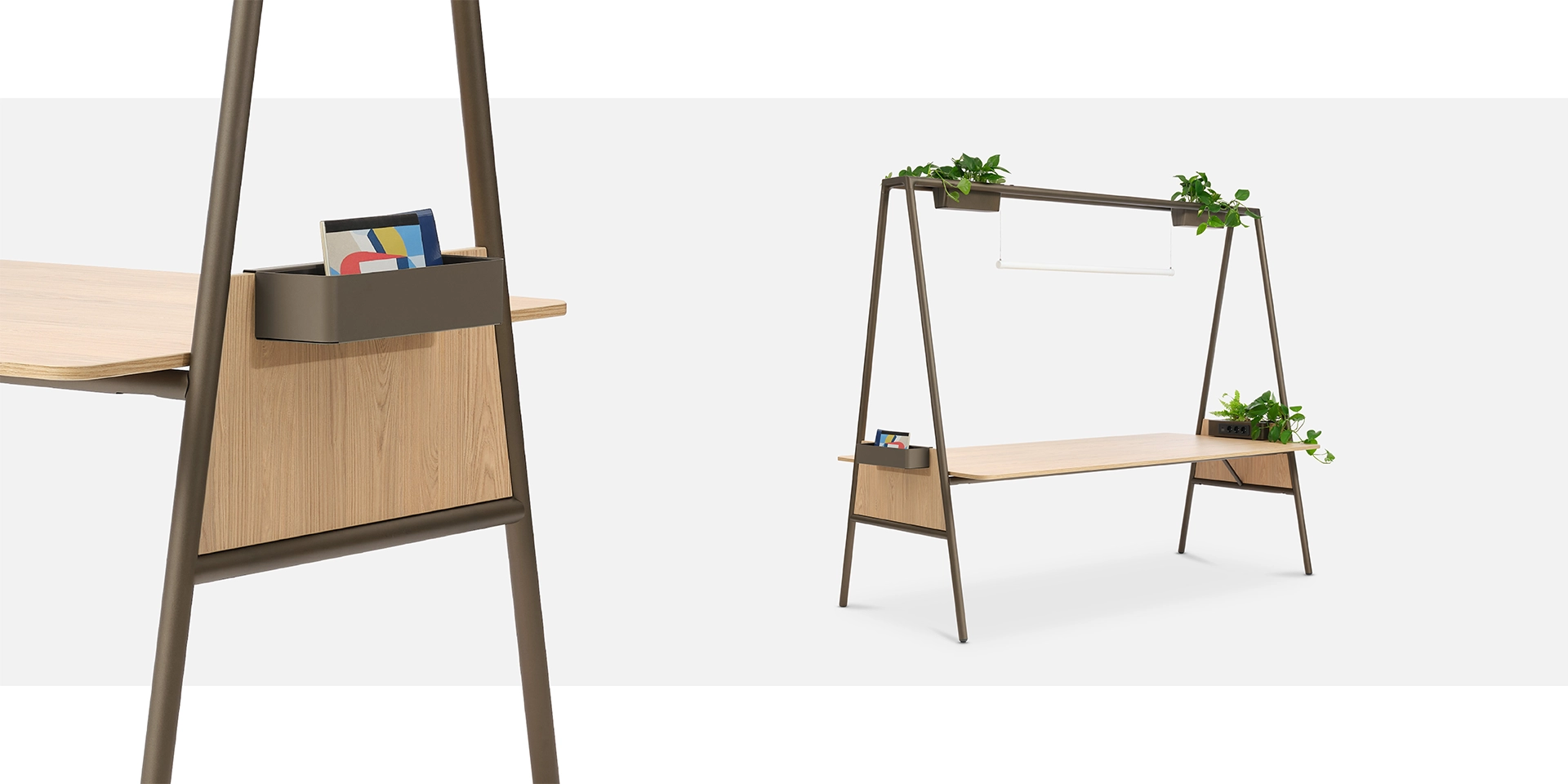Storage tray, one-sided