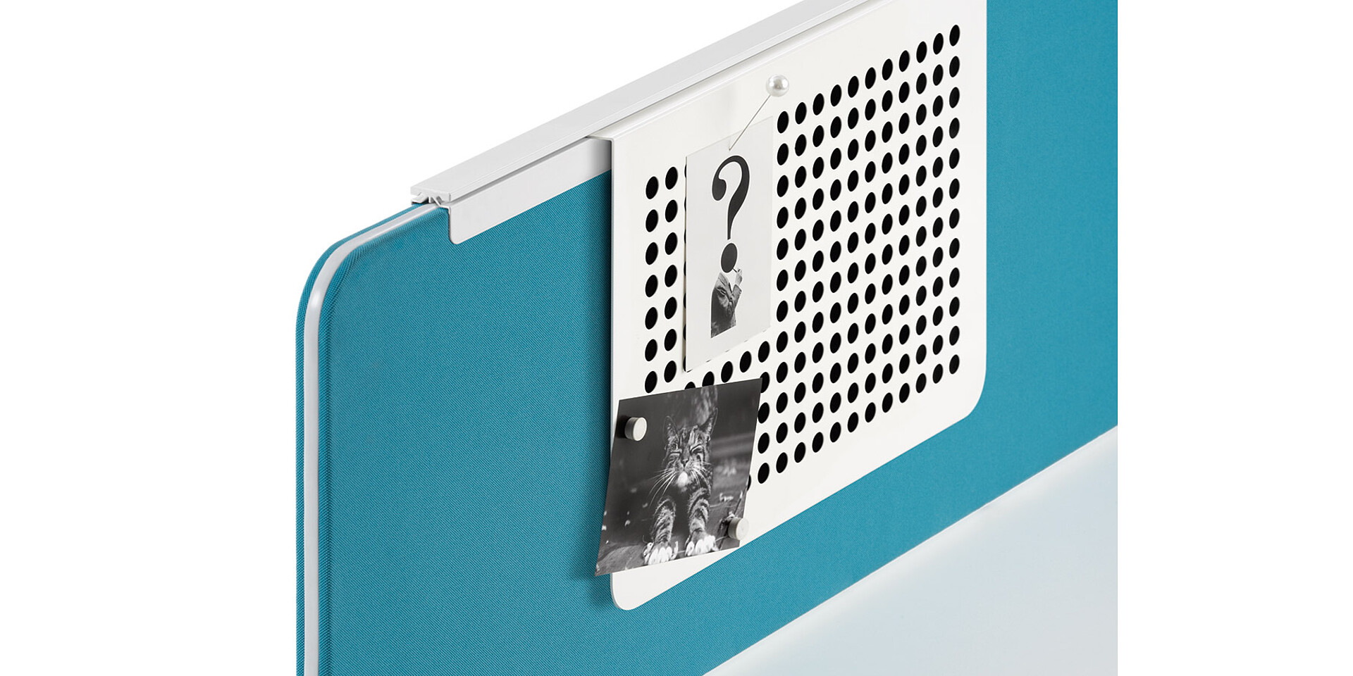Magnetic pinboard.