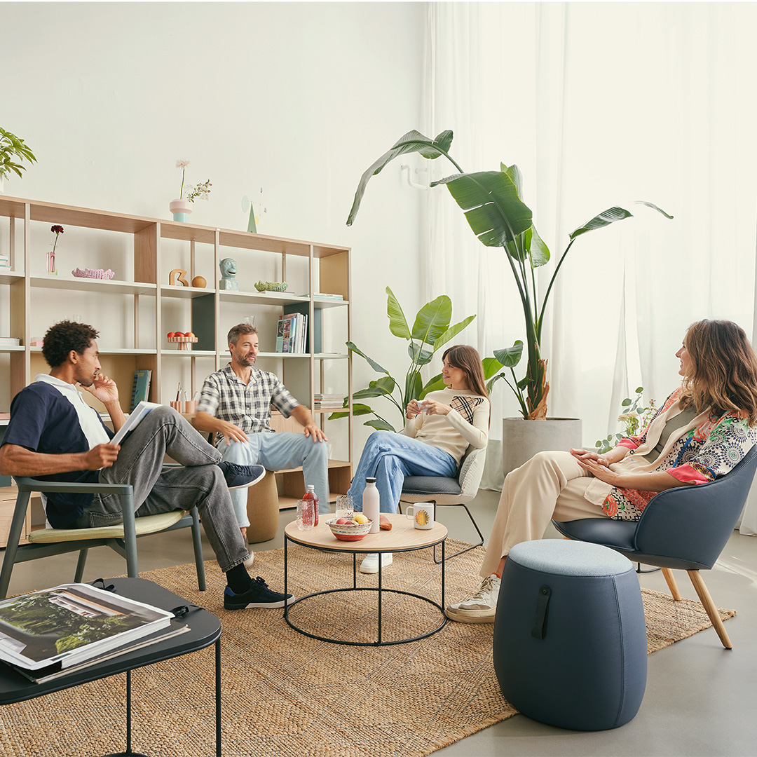 group of chatting people
